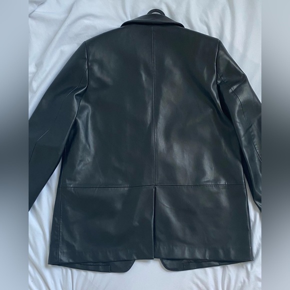 Zara Leather Coat Size L (worn less than three times) - Picture 3 of 5